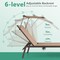 Costway Outdoor Chaise Lounge Chair with Sunshade 6-Level Adjustable Recliner Backyard